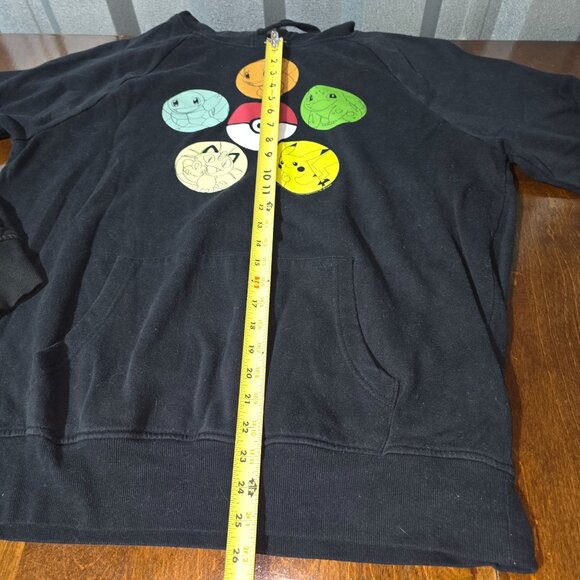 Nintendo Pokemon Character Hoodie Black Sz XL 60% Cotton 40% Poly Pullover Gamer - Picture 6 of 7